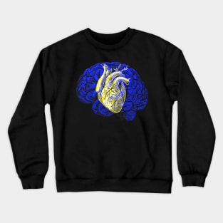 Brain&Heart Interactive Yellow&Blue Filter T-Shirt #2 By Red&Blue Crewneck Sweatshirt